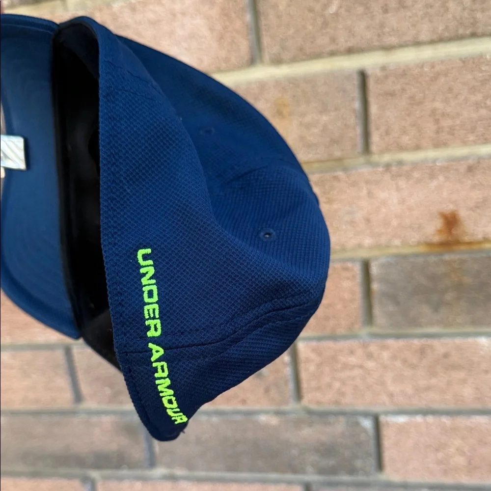 Under Armour Kids' Navy and Neon Green Logo Cap